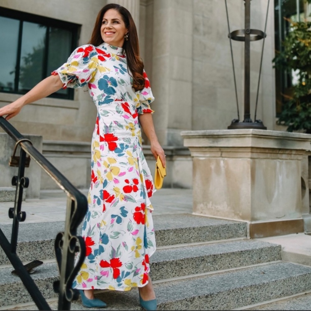 Rixo x Target Mock Neck Floral Dress size 6